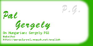 pal gergely business card