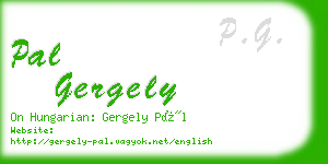 pal gergely business card